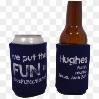 Fun Family Reunion Koozie Custom Can Coolers - Beer Bottle, HD Png Download