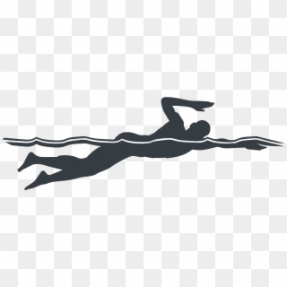 Athlete Silhouette - Front Crawl Swimmer Silhouette, HD Png Download