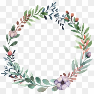 This Graphics Is Hand Painted Green Small Leaf Wreath - Illustration, HD Png Download