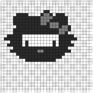 Hello Kitty Ninja Perler Bead Pattern / Bead Sprite - Dessin Pixel Art Champignon Mario, HD Png Download