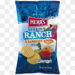 Herr's Creamy Ranch & Habanero Potato Chips, 8 Oz - Herr Creamy Ranch And Habanero Chips, HD Png Download
