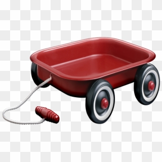 Red Wagon Toy Child Wagon Red Cart Trolley Kids - Wagon, HD Png Download