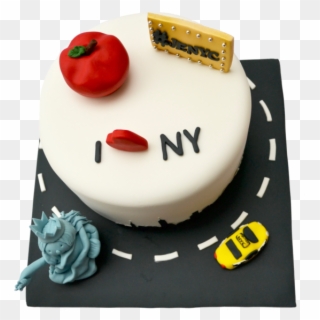 I Love New York Cake I Love Nyc With Edible Statue - Birthday Cake, HD Png Download
