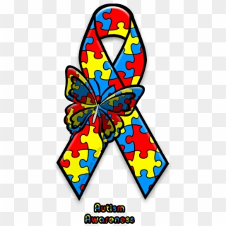 Autism Awareness Ribbon - Tourette Syndrome Awareness Ribbon, HD Png Download
