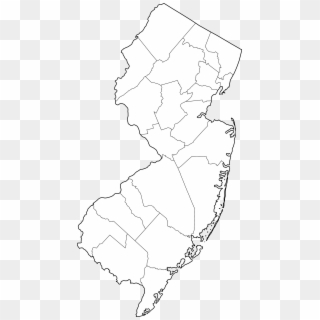 New Jersey Counties Outline - New Jersey Trenton Map, HD Png Download