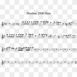 Nimbus 2000 Flute Sheet Music 1 Of 1 Pages - We Are Number One Flute Sheet Music, HD Png Download