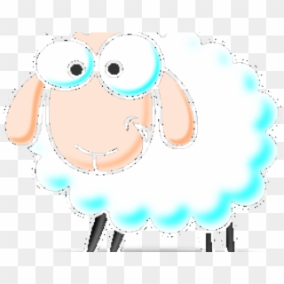 Cartoon Sheep Black And White Png, Transparent Png