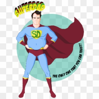 Superman Clip Dad - Cartoon, HD Png Download
