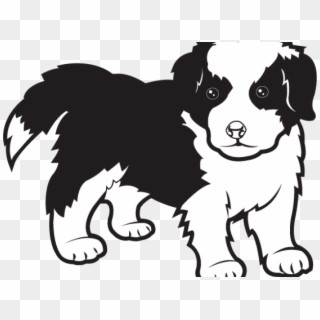 Border Collie Clipart Sheep Dog - Border Collie Puppy Cartoon, HD Png Download