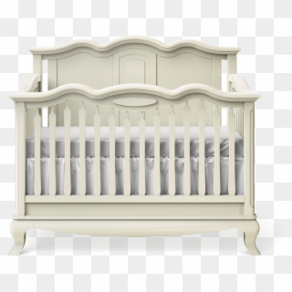 Cleopatra Convertible Crib With Solid Panel Headboard - Romina Cleopatra Crib In White, HD Png Download