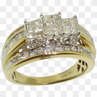@rubylanecom Ndi 10k Gold 1ct Princess Cut Diamond - Pre-engagement Ring, HD Png Download