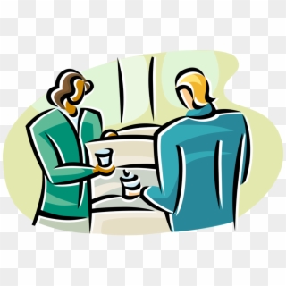 Vector Illustration Of Morning Conversation And Gossip - Water Cooler Clip Art Transparent, HD Png Download