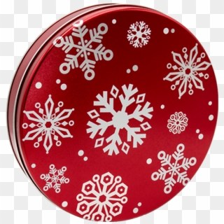 115 Red With Snowflakes - Circle, HD Png Download