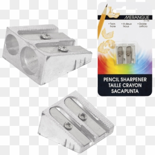 Merangue Twin Hole Aluminum Pencil Sharpener - Electronics, HD Png Download
