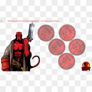 Ps Vita Hellboy 'dynamic' Wallpaper Photo Bigred - Hellboy And Ghost Rider, HD Png Download