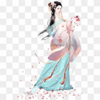 #blossoms #woman #geisha, HD Png Download
