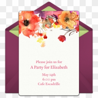 Bright Flowers Online Invitation - Birthday, HD Png Download