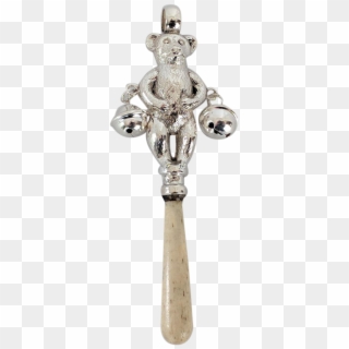 Antique Sterling Silver Baby Rattle - Body Jewelry, HD Png Download