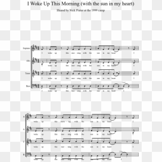 I Woke Up This Morning Sheet Music - Woke Up This Morning With The Sun, HD Png Download