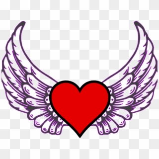 Love Heart With Wings, HD Png Download