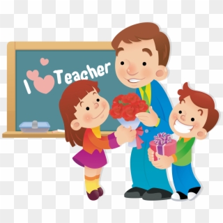 Banner Freeuse Library Student Education Transprent - Cartoon Teacher's Day Png, Transparent Png
