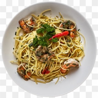 Spagetti Prawns Aglio Olio - Fried Noodles, HD Png Download