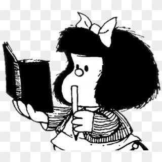 Mafalda, Tan Irreverente Y Tan Niña Como Hace 50 Años - Black And White Mafalda Comic, HD Png Download
