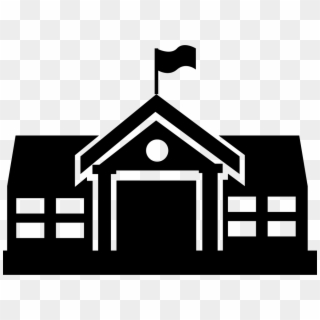Old School Comments - School Building Icon Vector, HD Png Download