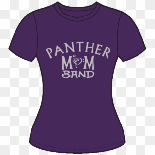 2016-17 Panther Band Mom Purple Fitted Shirt With Silver - Sincere Watch, HD Png Download