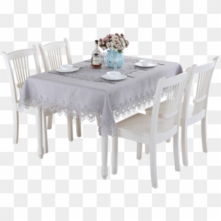 Dining Table Cover Transparent - Tablecloth, HD Png Download