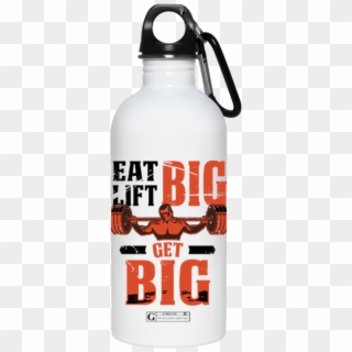 Clip Art Download Eat Big Lift Water Bottle Gymrated - Water Bottle, HD Png Download