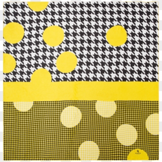 Scarf Design Houndstooth Color Vibrant Yellow In 130, HD Png Download