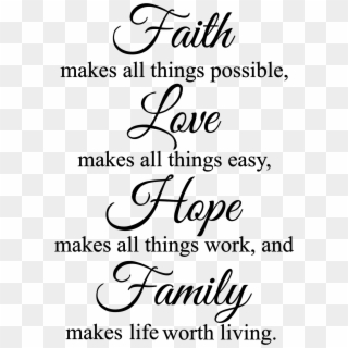 Faith Makes All Things Possible Wall Decal Religious - Quotes, HD Png Download