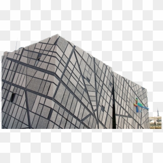 Building With Geometric Shaped Wall Design - 世博 场馆 图片, HD Png Download