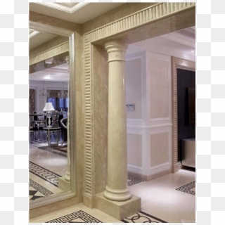 Beige Marble Stone Carving Roman Column Home Decoration - Column, HD Png Download