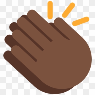 Applause - Black Hand Clap Emoji Png, Transparent Png