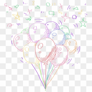 #balloon #balloons #birthday #starlight #funny #happy - Drawing, HD Png Download