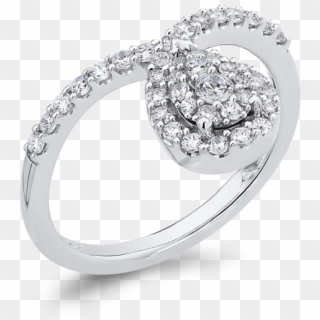 10k White Gold Diamond Fashion Ring Rf1125t-04w - Pre-engagement Ring, HD Png Download
