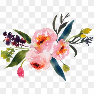Artistic Clipart Watercolor Paint - Transparent Background Watercolor Flowers Png, Png Download