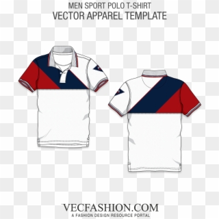 White Sport Polo Shirt Apparel Template - Template Polo Shirt Vector, HD Png Download