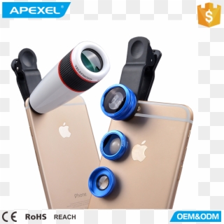 Apl-12xcx3 Clip 4 En 1 Lente De La Cámara Kit 12x Zoom - External Camera Android Phone, HD Png Download