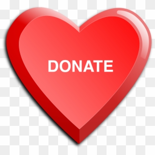 3d Heart Shower Curtain , Png Download - Donate Button Heart, Transparent Png