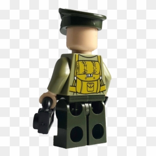 Minifig World War Ii American Normandy Officer-brick - Figurine, HD Png Download
