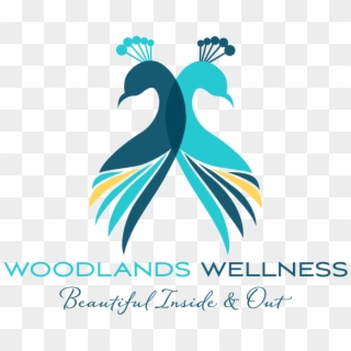 Woodlands Wellness Teal Peacock Logo Design By Www - Woodlands Wellness, HD Png Download