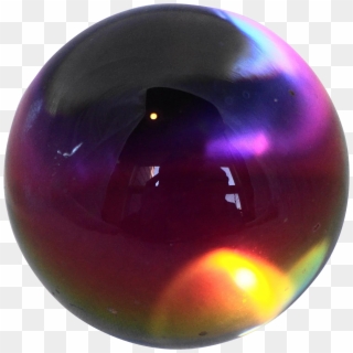 Iridescent Clear Glass Ball Orb Paperweight - Ball Orb, HD Png Download