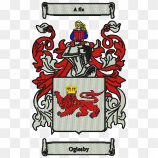 Oglesby Crest Logo Digitization By Finest Digitizing - Mcentee Family Crest, HD Png Download