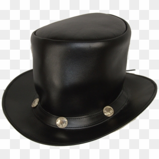 Steampunk Black Diamond Leather Top Hat With Buffalo - Cowboy Hat, HD Png Download