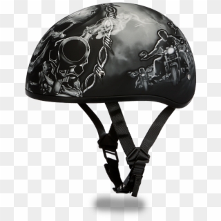 Dot Approved Motorcycle Helmet With Skull And Smoking - Motorcycle Helmet, HD Png Download