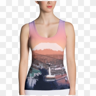 Sunrise St Helens All Over Tank Top Print Mockup Front - Girl, HD Png Download