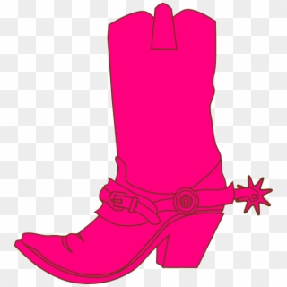 Cowgirl Hat And Boot Clip Art - Pink Cowboy Boots Clipart, HD Png Download